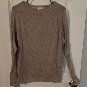 Zara Taupe Knit Pullover